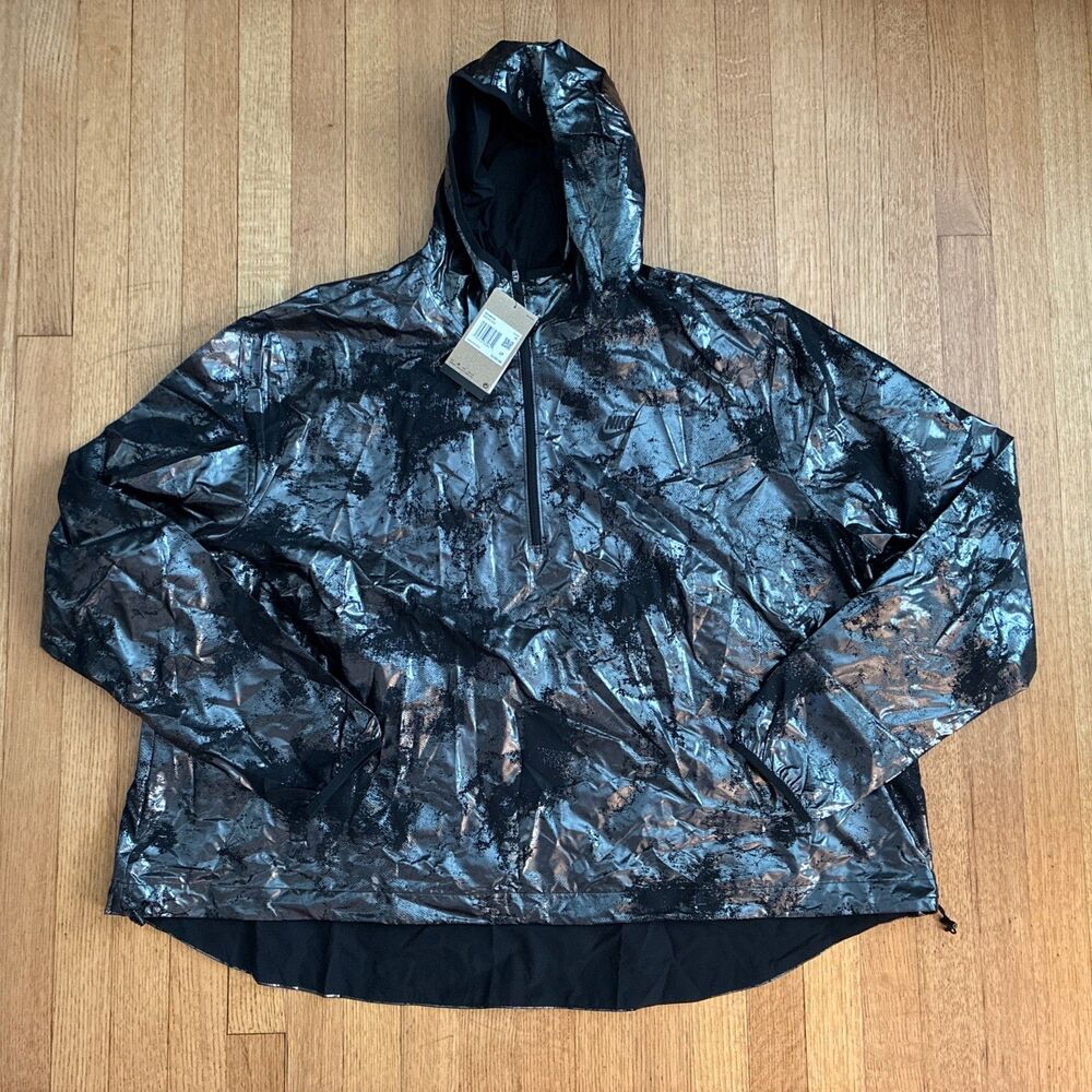 Nike Women's Size 3X Black 1/2 Zip Lightweight Running Jacket DN5203-010